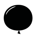 72-ct Bags - 17" Crystal Black Latex Balloons by Gayla - 72-pcs/bag x 24 bags/case