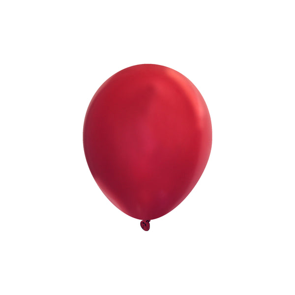 5 Metallic Cherry Red Latex Balloons - Creative Balloons Manufacturing
