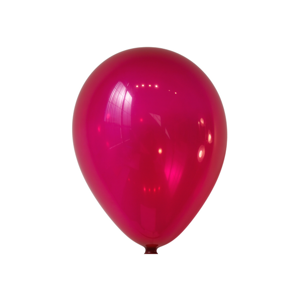 9" Crystal Fuchsia Latex Balloons by Gayla