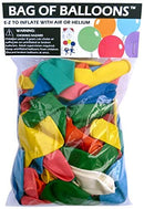 72 ct. Assorted Color Bag of Balloons™ - 4,320 Balloons (1 Case) – Packaged: 72 Balloons per Bag x 60 Bags per Case