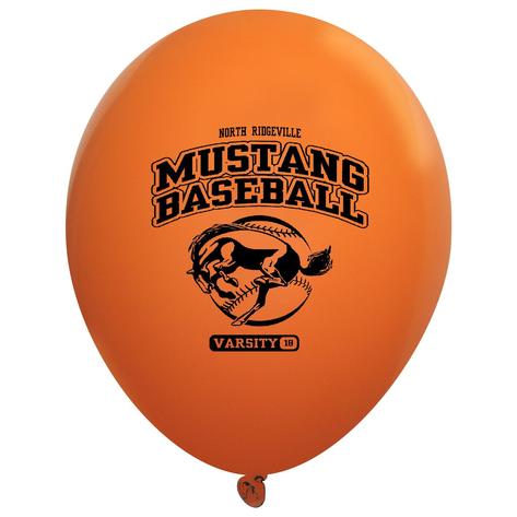 Custom Printed E-Z Safety Seal™ Valved Latex Balloons | Standard Colors | 1 Color Ink |1000 pc