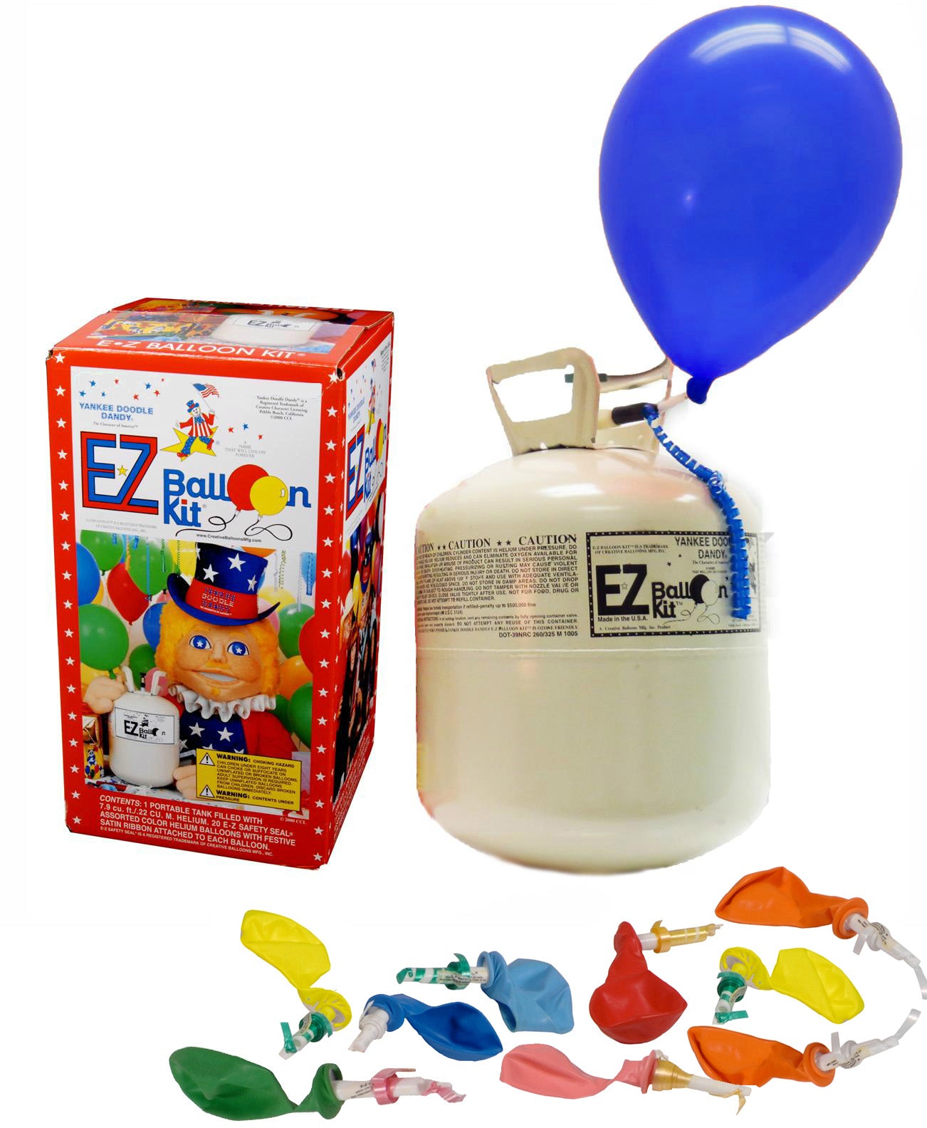 Large disposable balloon helium bottle (for approx. 50 balloons) –