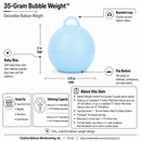 35-gram Bubble Weight™ - Baby Blue Balloon Weight - 10 pcs/bag x 40 bags/case