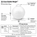 35-gram Bubble Weight™ - Tuxedo White Balloon Weight - 10 pcs/bag x 40 bags/case