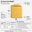 65-gram Cube Weight™ - Metallic Gold Balloon Weight - 10 pcs/bag x 20 bags/case