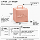 65-gram Cube Weight™ - Metallic Rose Gold Balloon Weight - 10 pcs/bag x 20 bags/case