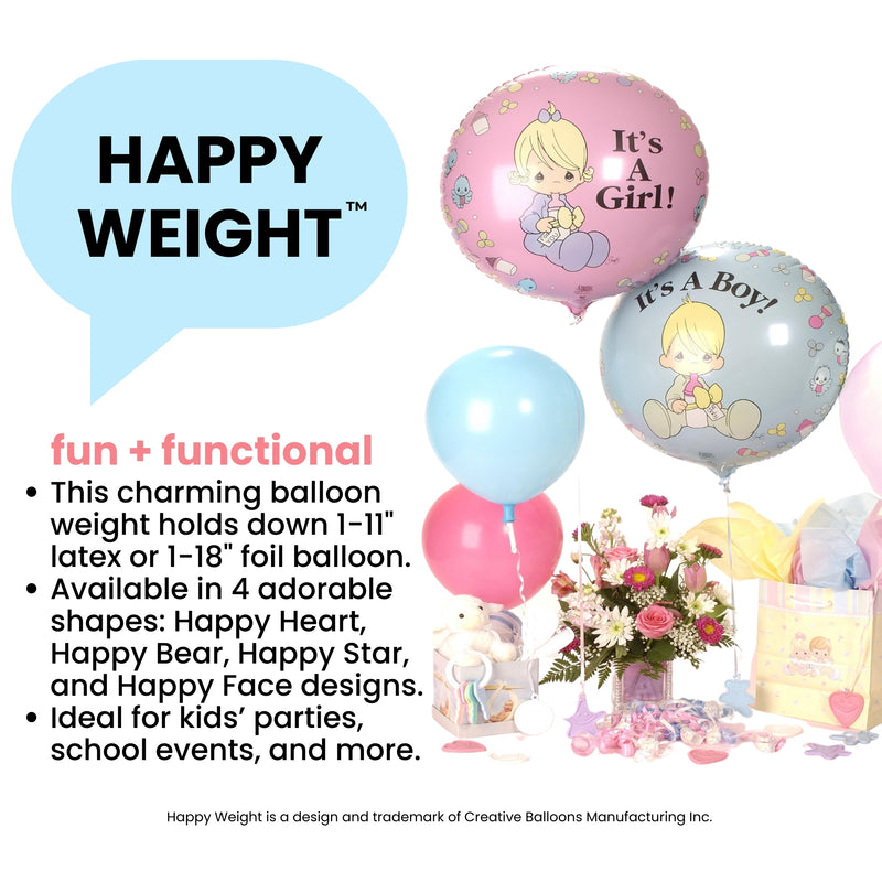 8 gram Happy Weight - Pastel Assorted Balloon Weights - 100 pcs
