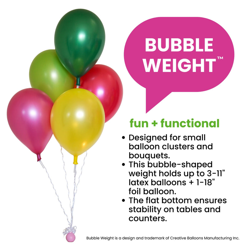 35-gram Bubble Weight - Tuxedo White Balloon Weights - 10 pcs