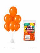 144-ct Bags - 9" Designer Bright Orange Latex Balloons by Gayla - 144 pc/bag x 30 bags/case - 🇺🇸 Made in the U.S.A.