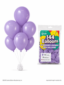 144-ct Bags - 9" Designer Lavender Latex Balloons by Gayla - 144 pc/bag x 30 bags/case - 🇺🇸 Made in the U.S.A.