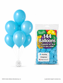 144-ct Bags - 9" Standard Sky Blue Latex Balloons by Gayla - 144 pc/bag x 30 bags/case - 🇺🇸 Made in the U.S.A.
