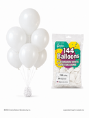 144-ct Bags - 9" Standard White Latex Balloons by Gayla - 144 pc/bag x 30 bags/case - 🇺🇸 Made in the U.S.A.