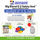 Big Barrel E-Z Safety Seal™ Helium Balloon Valves | 250 pc bag x 20 bags (5,000 pcs)