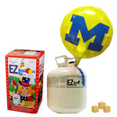 Pop Up Promo Kit™ - 50 Custom Printed 17" Round Foil Balloons, 2 Helium Tanks, Ribbon and 20 Balloon Weights