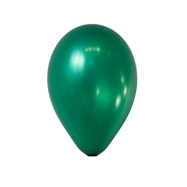 15-ct Retail-Ready Bags - 11" Metallic Green Latex Balloons by Gayla