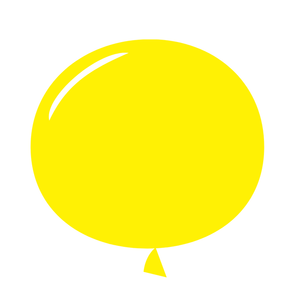 17" Designer Bright Yellow Latex Balloons by Gayla