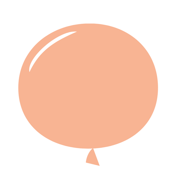 17" Designer Peach Latex Balloons by Gayla