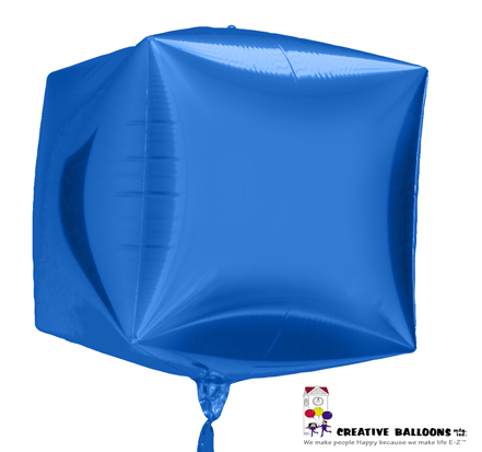 3 D Blue Cube Foil Balloon Creative Balloons Manufacturing
