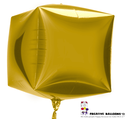 3 D Gold Cube Foil Balloon Creative Balloons Manufacturing