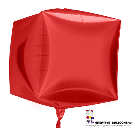 3 D Red Cube Foil Balloon Creative Balloons Manufacturing