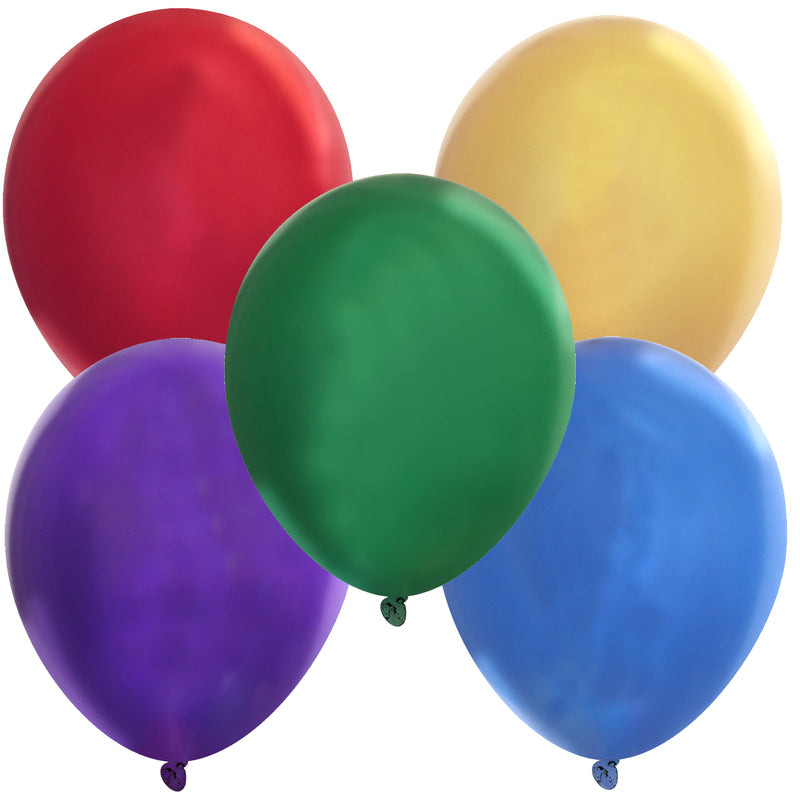 5 Inch Metallic Assorted Color Latex Balloons - Creative Balloons Manufacturing