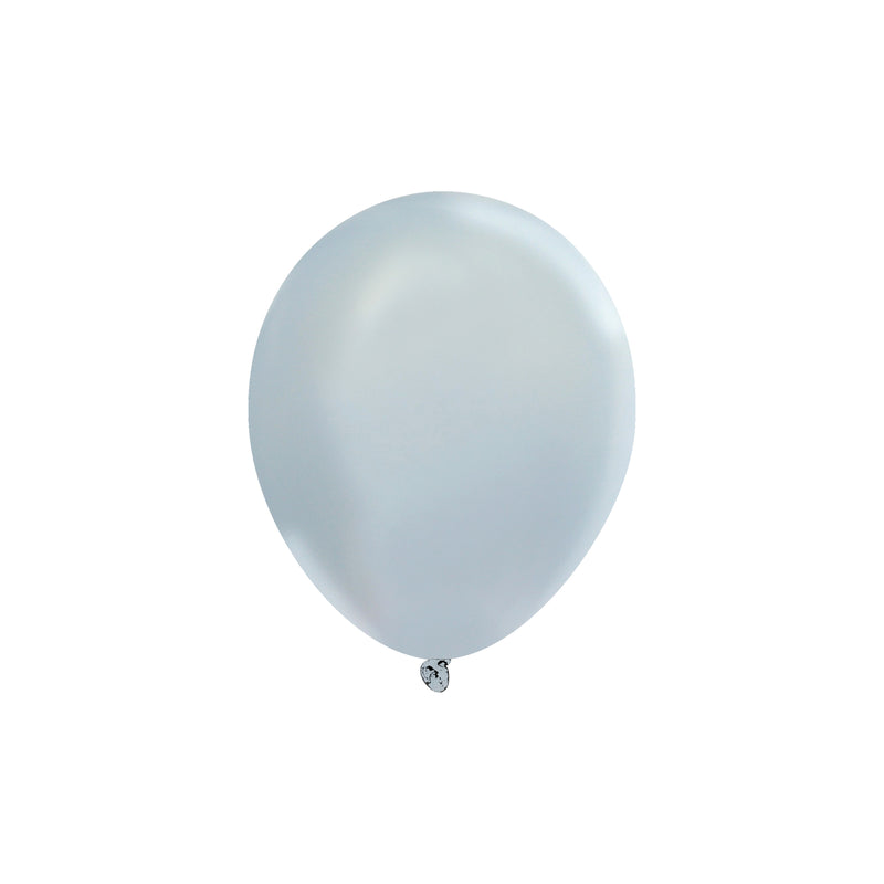 5 Inch Metallic Silver Latex Balloons - Creative Balloons Manufacturing