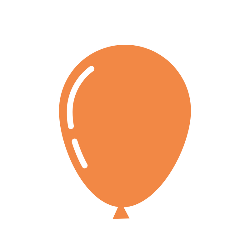 5" Standard Orange Latex Balloons by Gayla