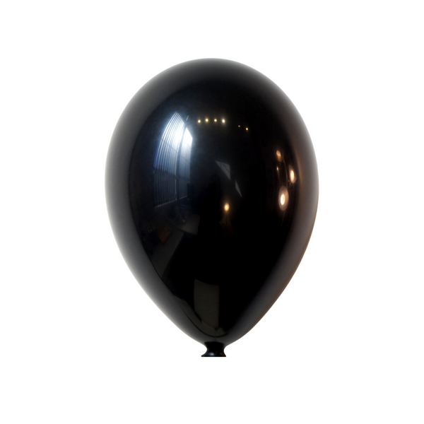 9" Crystal Black Latex Balloons by Gayla