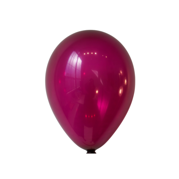 15-ct Retail-Ready Bags - 9" Crystal Burgundy Latex Balloons by Gayla