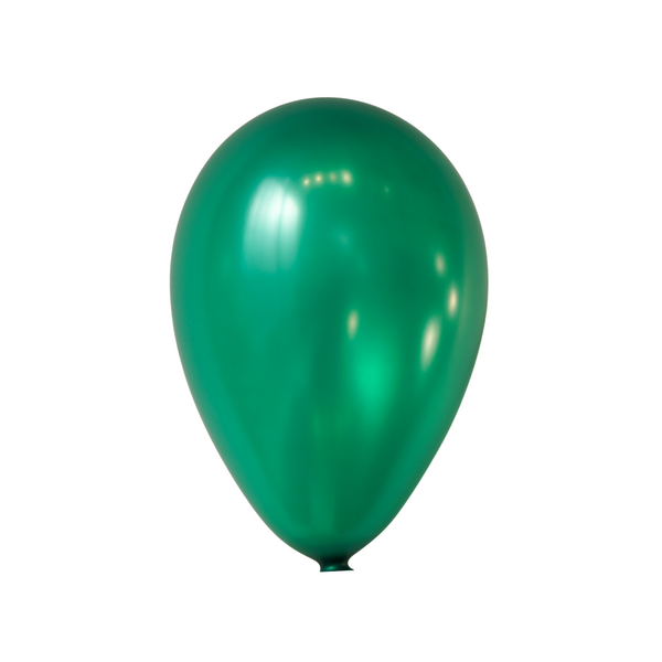 15-ct Retail-Ready Bags - 9" Metallic Green Latex Balloons by Gayla