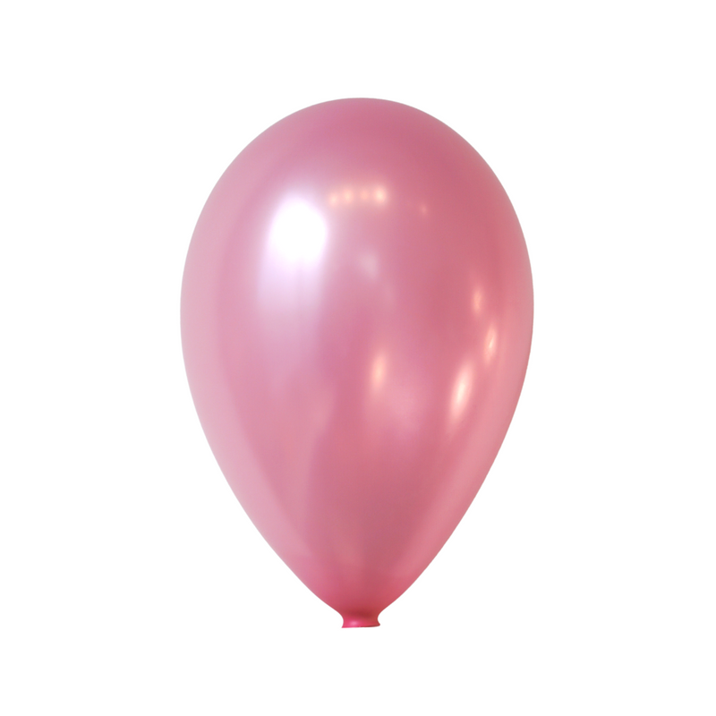 9" Metallic Pink Latex Balloons by Gayla