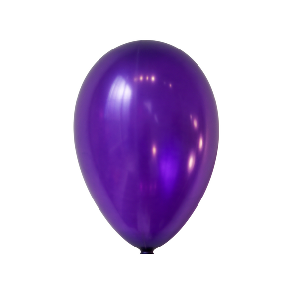 9" Metallic Purple Latex Balloons by Gayla