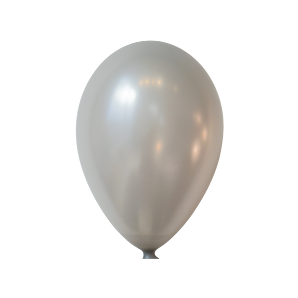 9" Metallic Silver Latex Balloons by Gayla