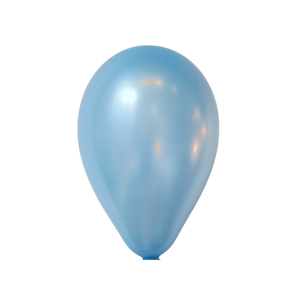 15-ct Retail-Ready Bags - 9" Metallic Sky Blue Latex Balloons by Gayla