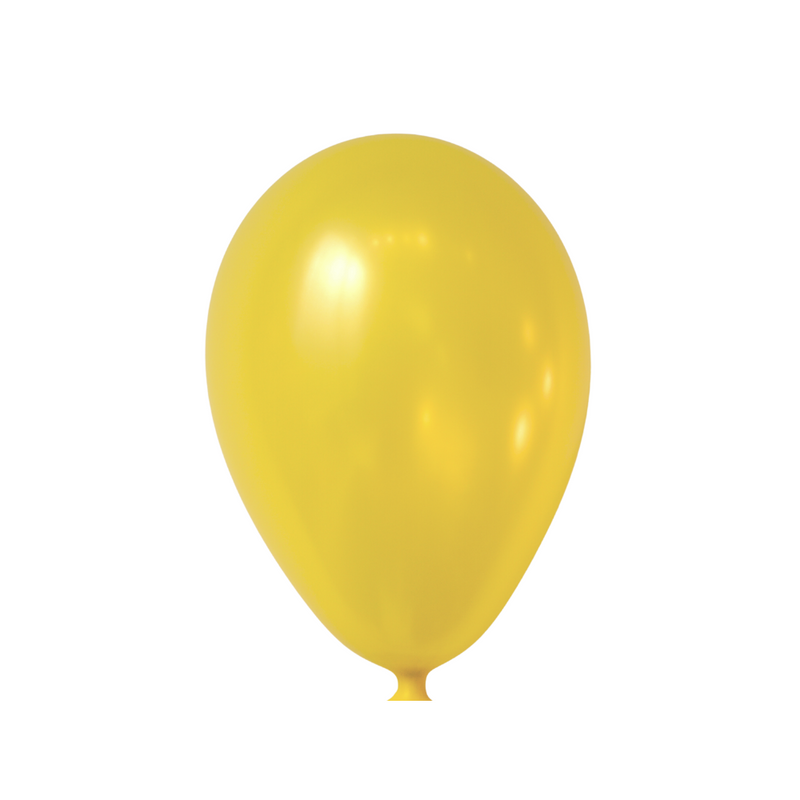 9" Metallic Yellow Latex Balloons