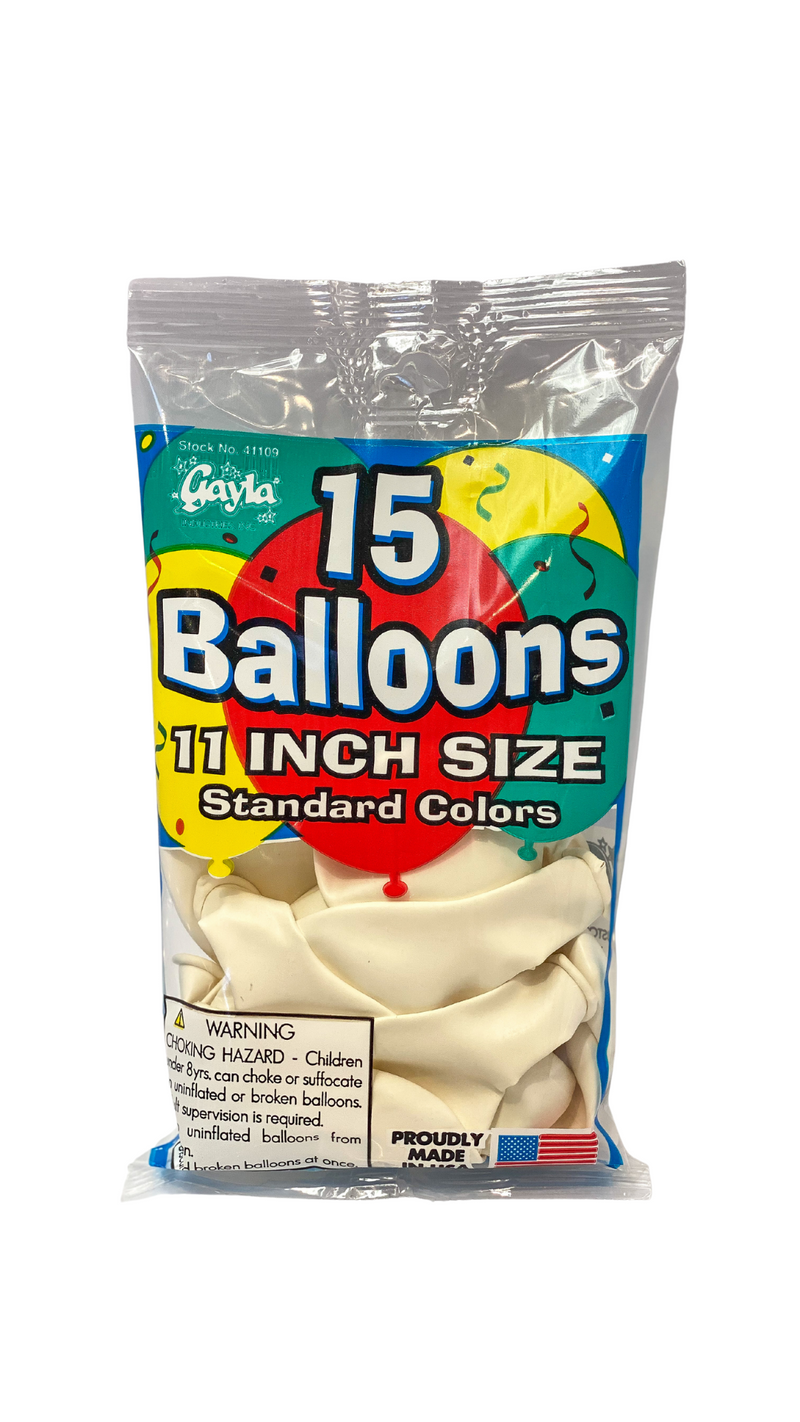 15-ct Retail-Ready Bags - 11" Crystal Yellow Latex Balloons by Gayla