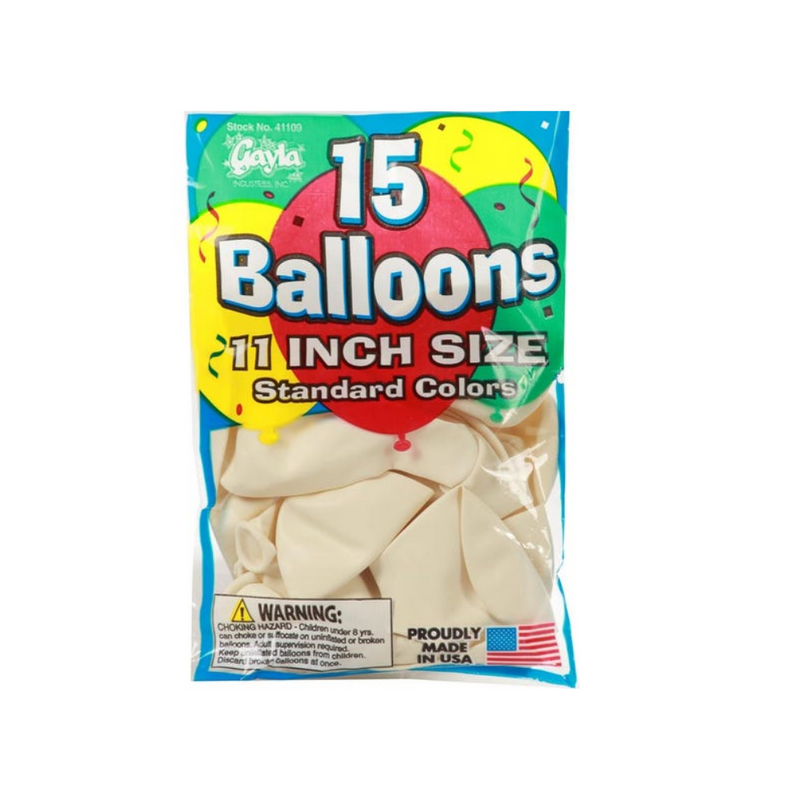 15-ct Retail-Ready Bags - 11" Standard Green Latex Balloons by Gayla