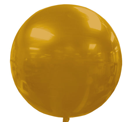 Gold 3-D Round Sphere Orb Foil Balloon - Creative Balloons Manufacturing