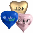 Custom Printed 17" Heart Foil Balloons | 100 pc