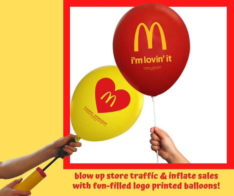 McDonald's E-Z Safety Seal™ Ribbon Valved Helium Balloon Kit (500 pcs/case) - Feel Good Design