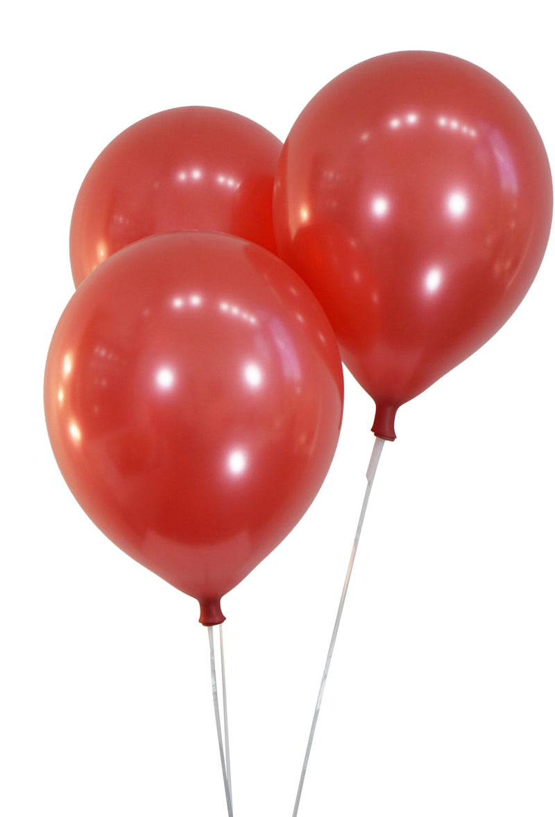 12" Latex Balloons | Metallic Cherry Red | 100 pc Bag