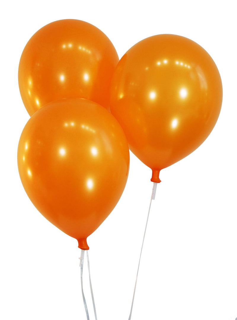 12" Latex Balloons | Metallic Orange | 100 pc Bag