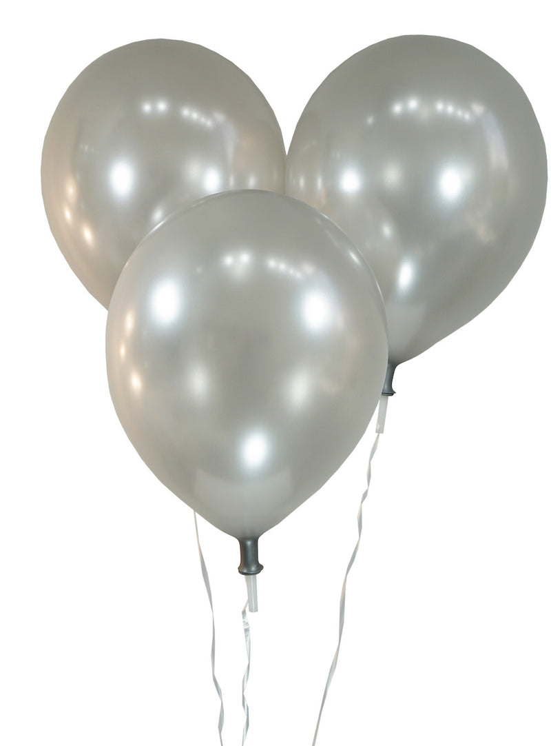Metallic Silver Latex Balloons - Creative Balloons Manufacturing
