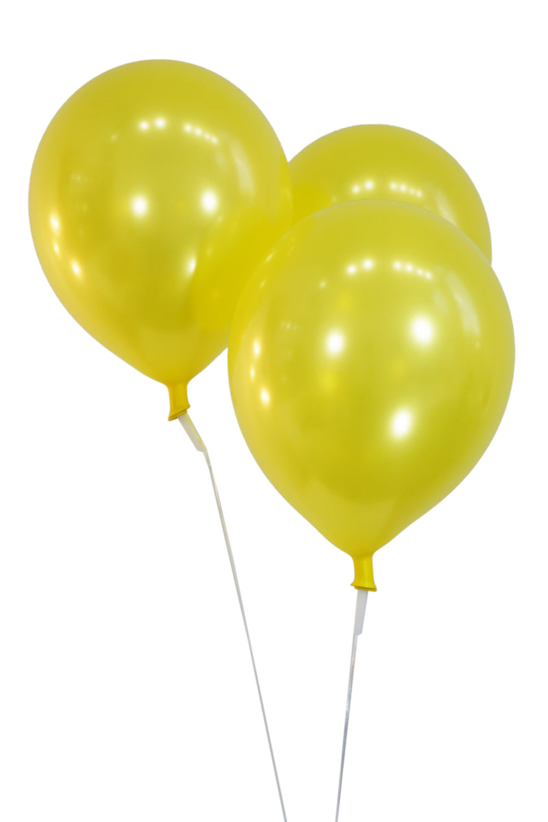 Metallic Yellow Latex Balloons - Creative Balloons Manufacturing