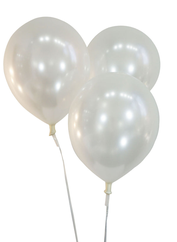 Pearlized White Balloons