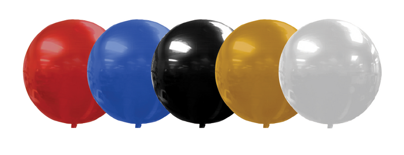 17" 3-D Round Sphere Orb Foil Balloon